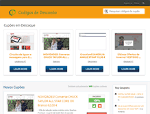 Tablet Screenshot of codigos-de-desconto.com